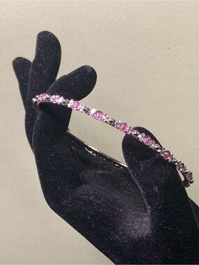 Pink Crystal Tennis Bracelet - Women Jewelry